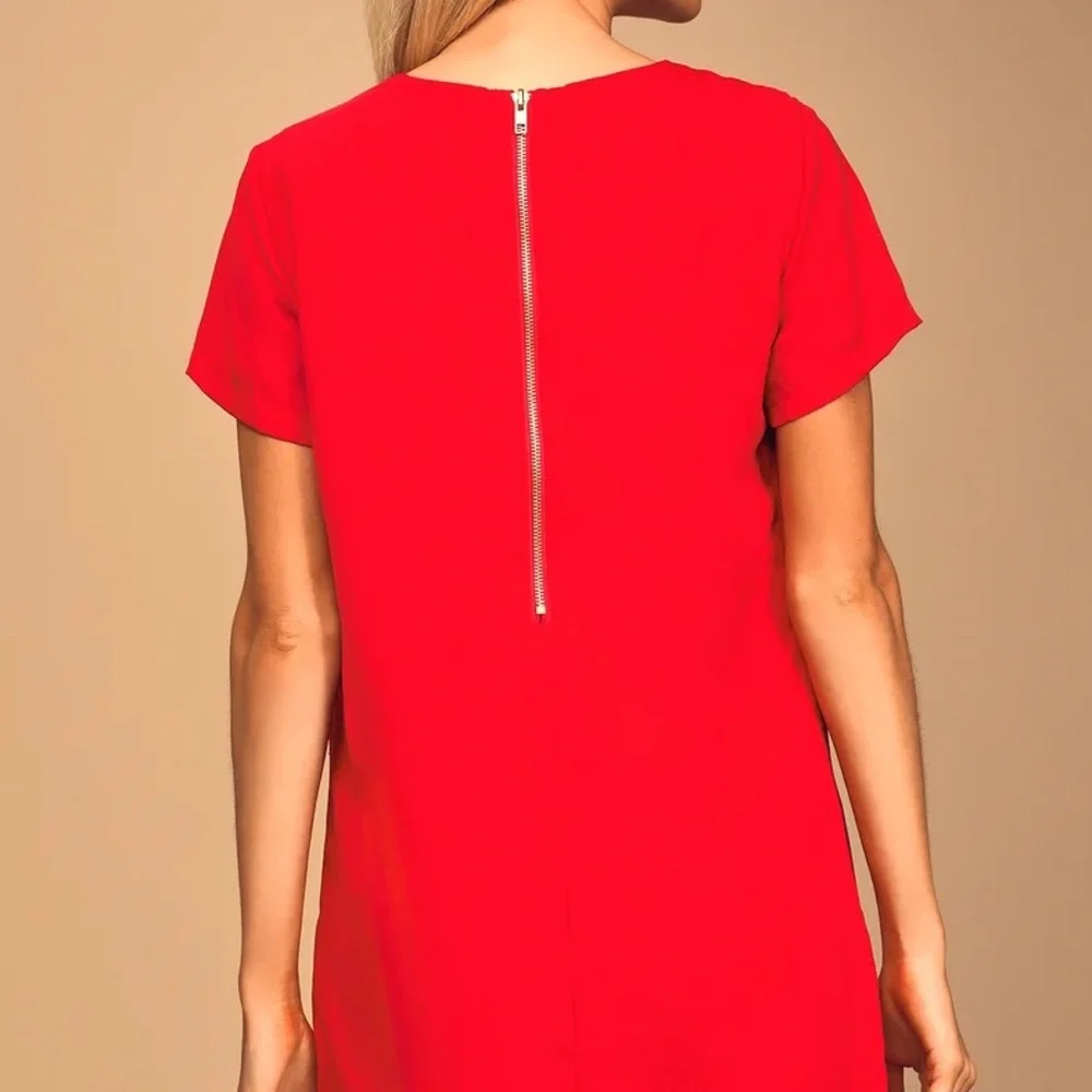 Lulus Red Shift Dress - Picture 2 of 5